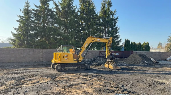 Homme utilisant une tron&ccedil;onneuse pour d&eacute;biter du bois de chauffage dans un environnement forestier ext&eacute;rieur